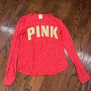 Pink pajama long sleeve, size small